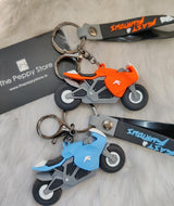 Bike Silicon Keychains With Bagcharm And Strap (Select From Drop Down Menu) - ThePeppyStore