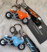 Bike Silicon Keychains With Bagcharm And Strap (Select From Drop Down Menu) - ThePeppyStore