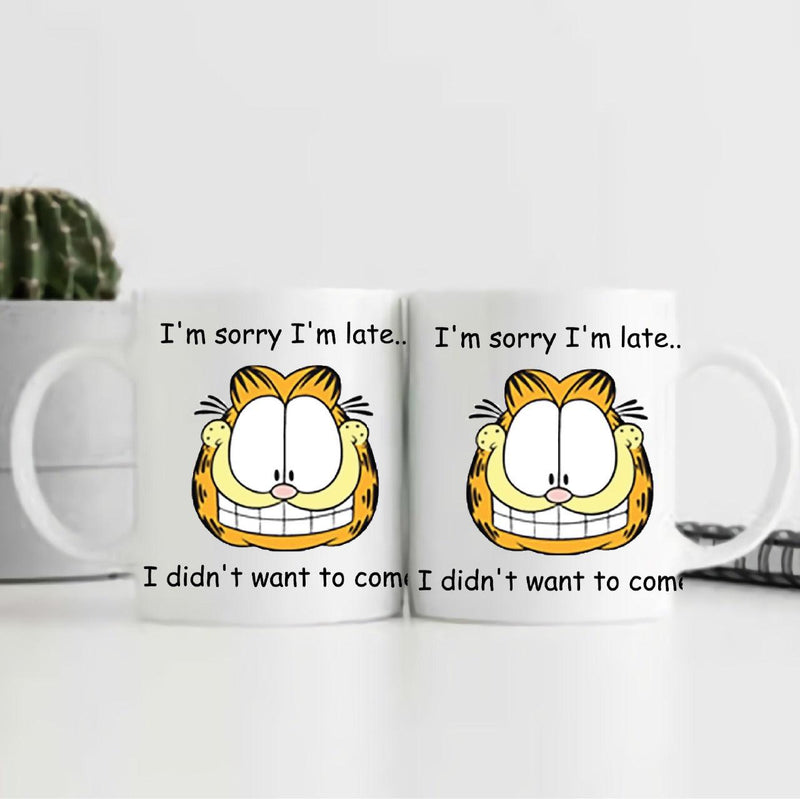 Garfield - I'm Late 3D Ceramic Mug - ThePeppyStore