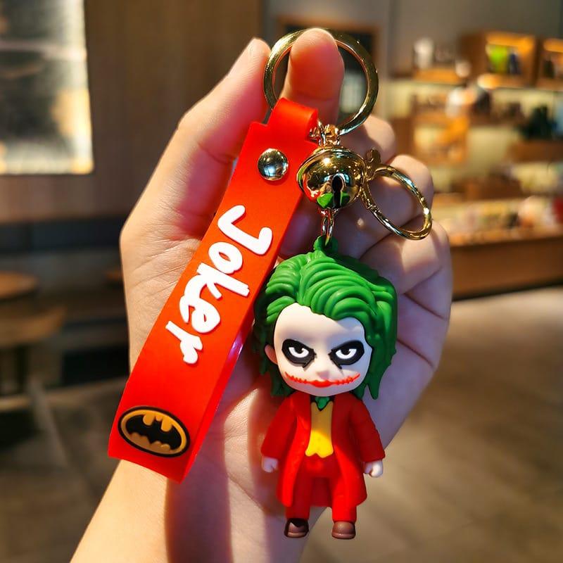Joker Silicon Keychain With Bagcharm And Strap  (Select From Drop Down Menu) - ThePeppyStore