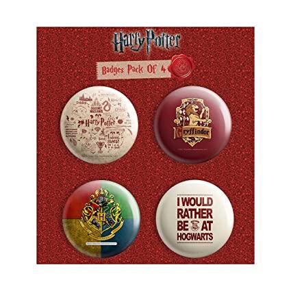 Harry Potter Badge Combo - Set of 4 Badges - ThePeppyStore