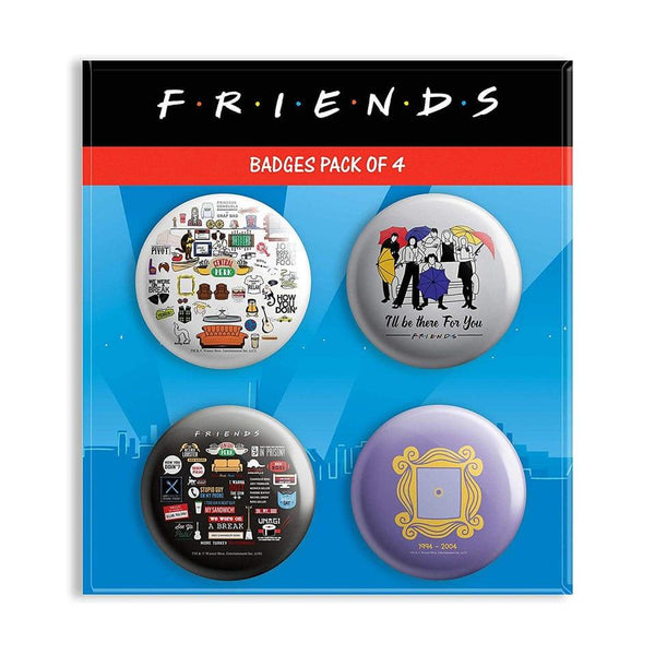 Friends Badges Combo Pack of 4 Badges - ThePeppyStore