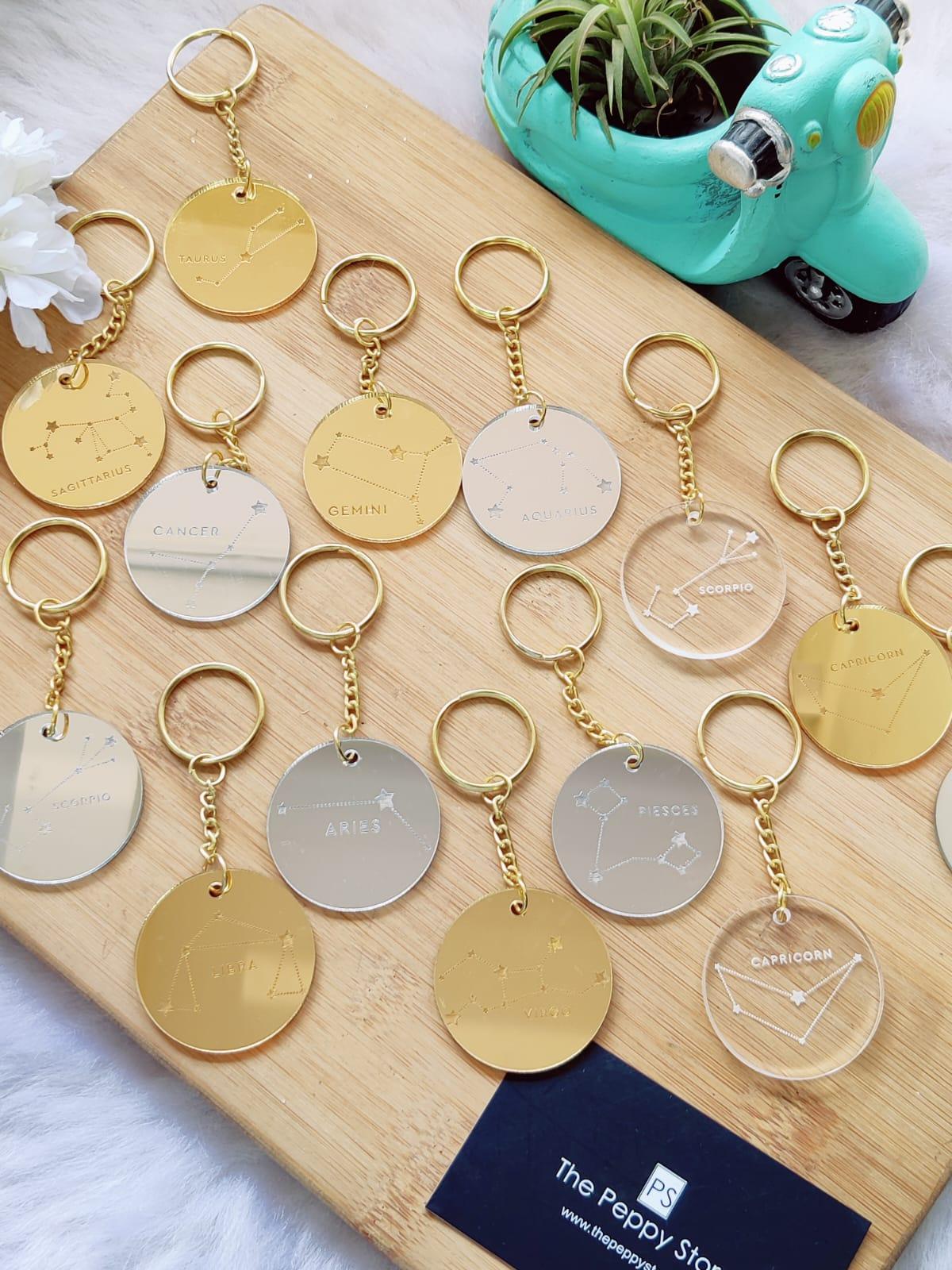 Zodiac Sign Keychain - ThePeppyStore