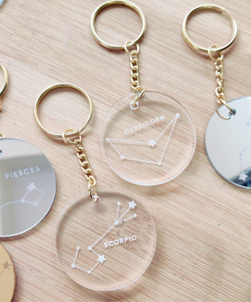 Zodiac Sign Keychain - ThePeppyStore