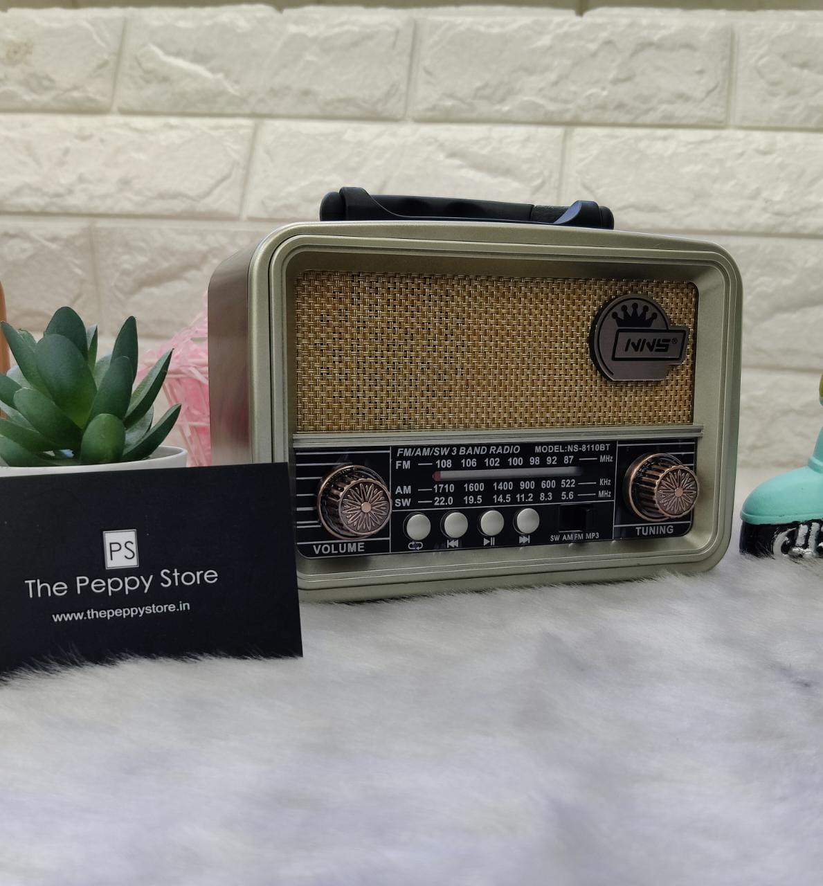 Vintage Bluetooth Speaker With Radio (Select From Drop Down Menu) - ThePeppyStore