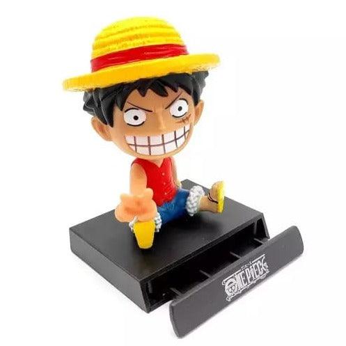 One Piece Luffy Bobbleahead With PhoneStand - ThePeppyStore