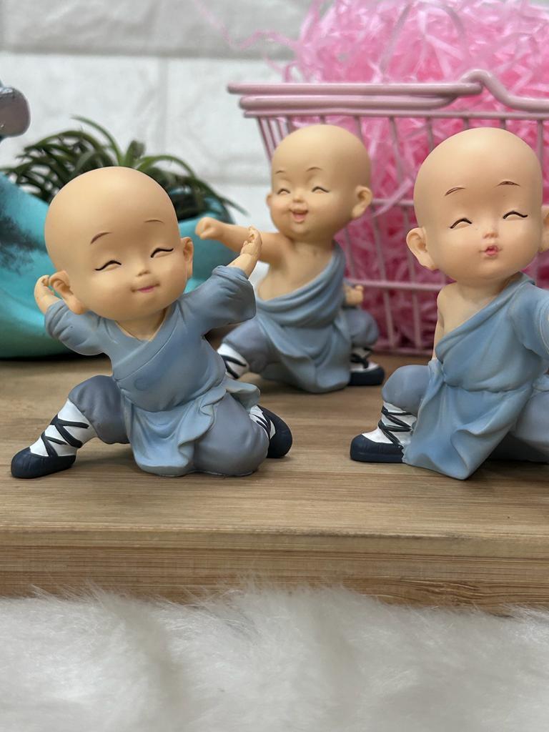 Monk Desk Figures Set of 4 - 7 cm - ThePeppyStore