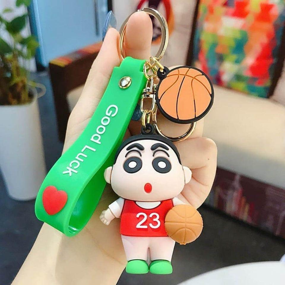 Shinchan Silicon Keychain with Bagcharm and Strap (Choose From Dropdown) - ThePeppyStore