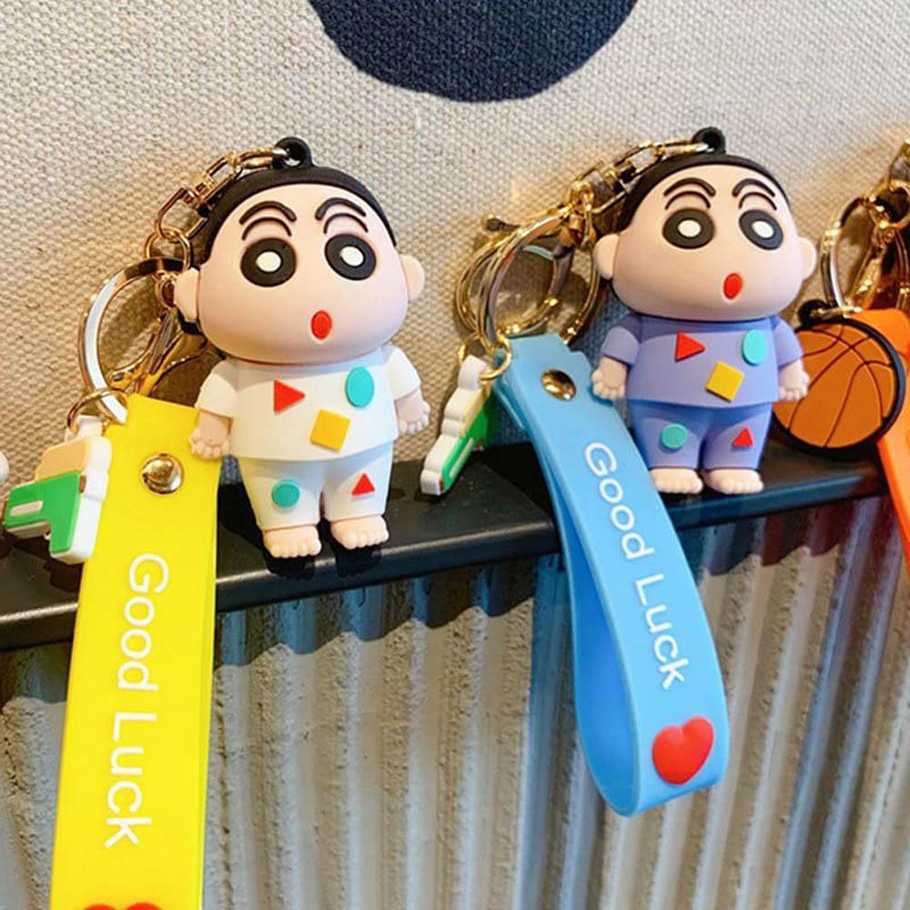 Shinchan Silicon Keychain with Bagcharm and Strap (Choose From Dropdown) - ThePeppyStore