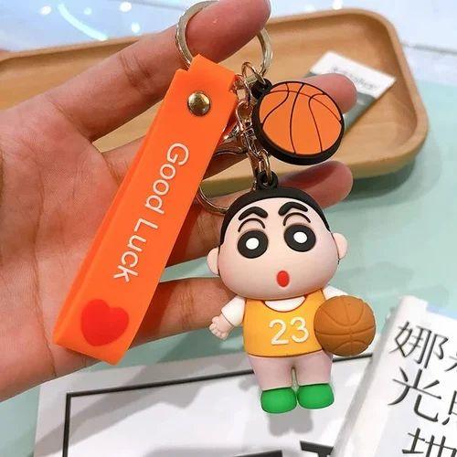 Shinchan Silicon Keychain with Bagcharm and Strap (Choose From Dropdown) - ThePeppyStore