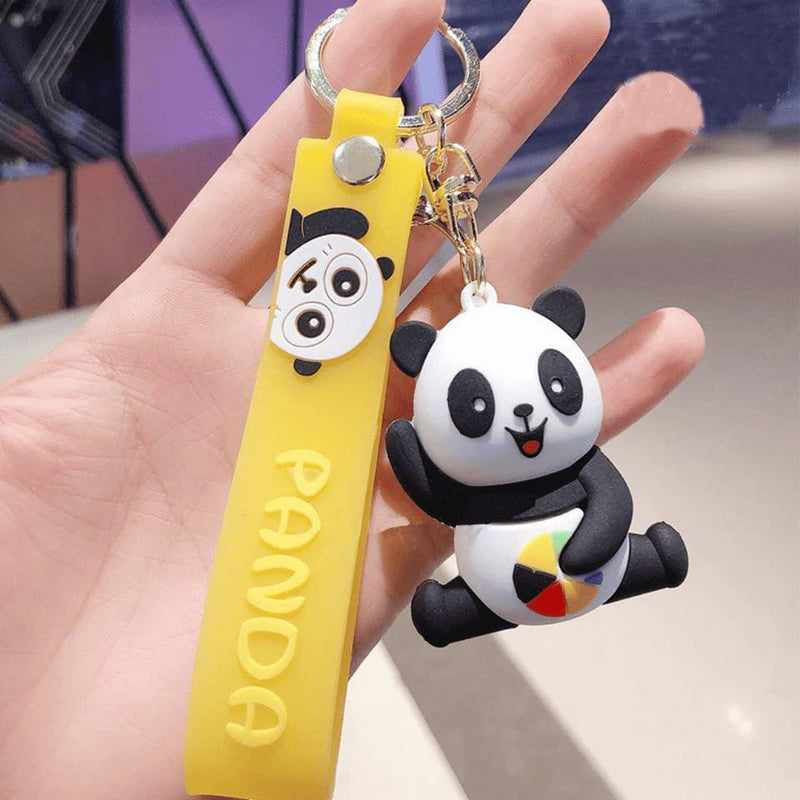 Panda Keychain With Bagcharm And Strap (Choose From Drop Down Menu) - ThePeppyStore