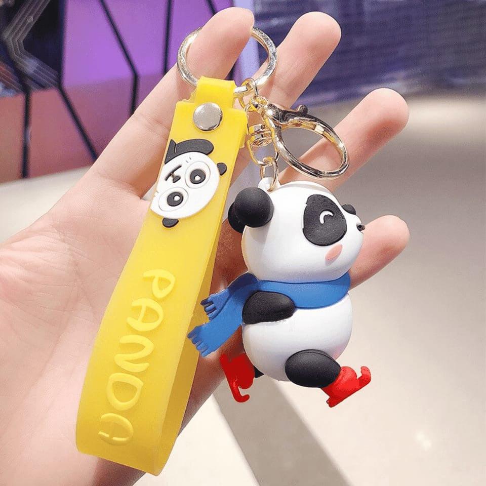 Panda Keychain With Bagcharm And Strap (Choose From Drop Down Menu) - ThePeppyStore