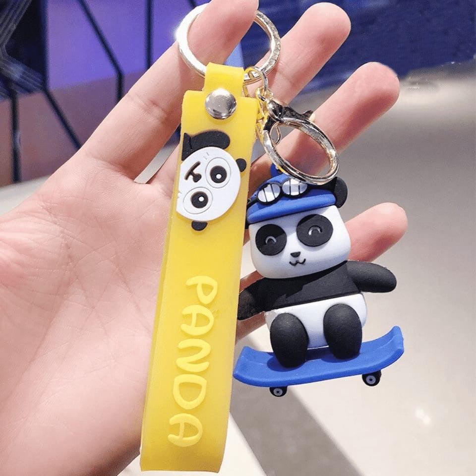 Panda Keychain With Bagcharm And Strap (Choose From Drop Down Menu) - ThePeppyStore