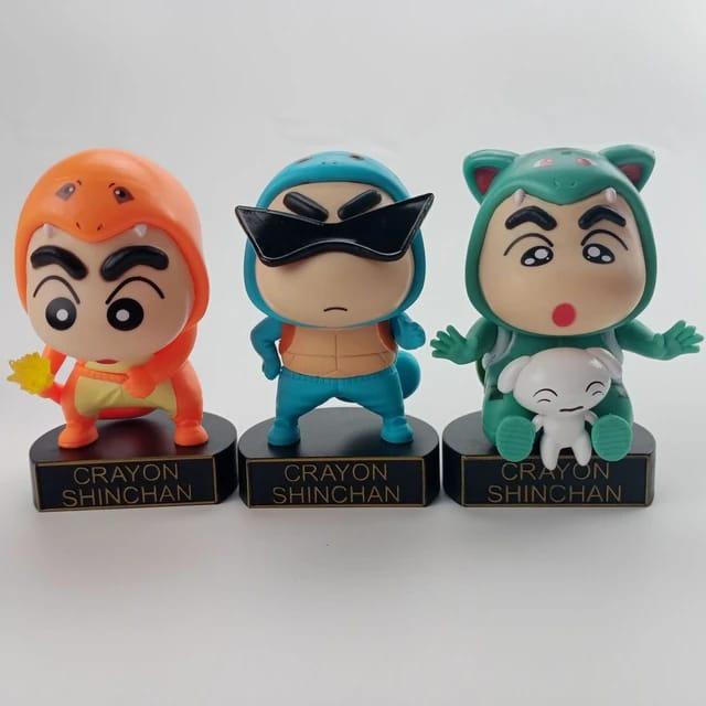 Shinchan Figure Set of 5 - Pokemon's Version - ThePeppyStore