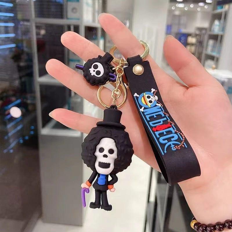 One Piece 3D Silicon Keychain with Bagcharm and Strap (Choose From DropDown Menu) - ThePeppyStore