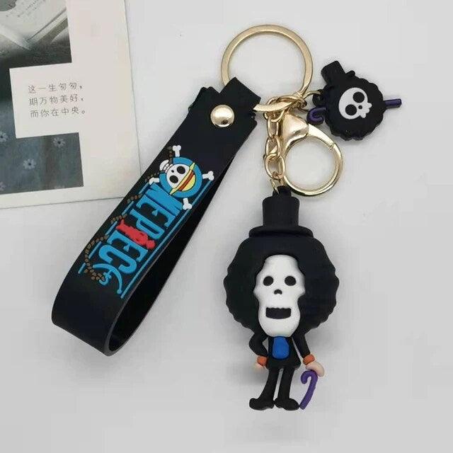 One Piece 3D Silicon Keychain with Bagcharm and Strap (Choose From DropDown Menu) - ThePeppyStore