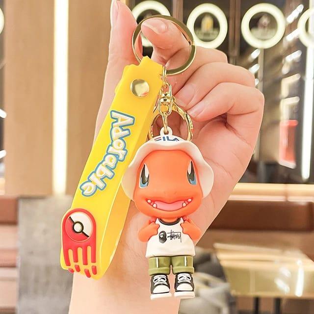 Pokemon Keychain With Bagcharm and Strap (Select From Drop Down Menu) - ThePeppyStore