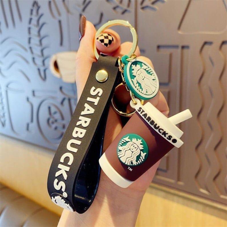Cute Coffee Cup Keychain + Bag charm + Strap ( Choose from Drop Down Menu) - ThePeppyStore