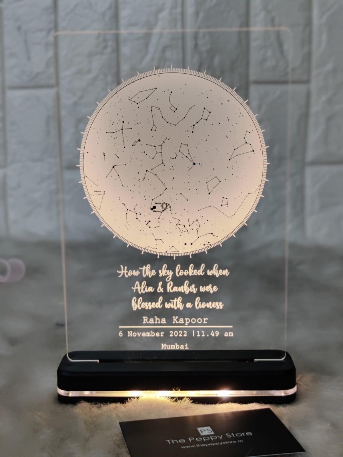 Personalised Birthday LED Star map ( NO COD ALLOWED ON THIS PRODUCT ) - ThePeppyStore