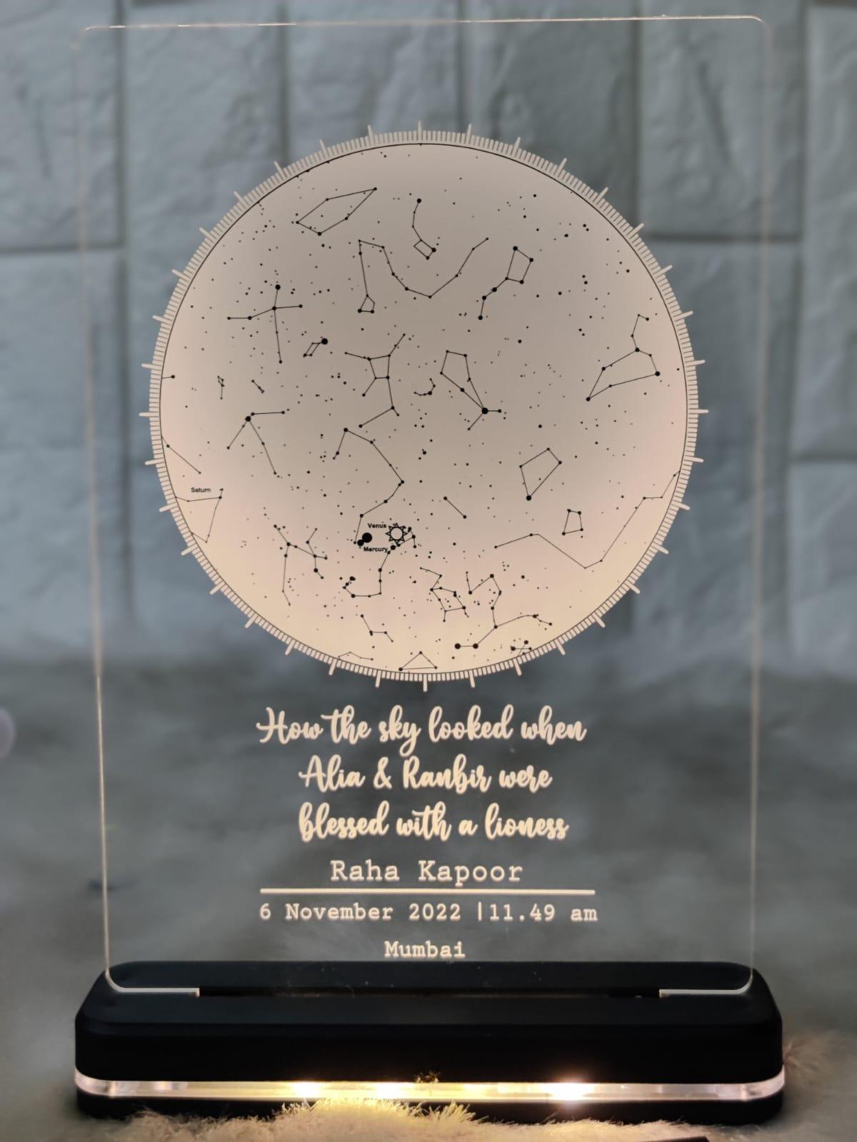 Personalised Birthday LED Star map ( NO COD ALLOWED ON THIS PRODUCT ) - ThePeppyStore