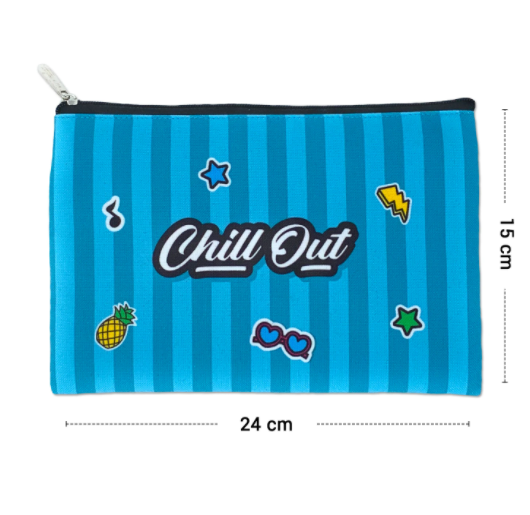 CHILL OUT CANVAS LARGE POUCH - ThePeppyStore