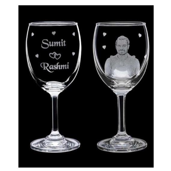 Wine Glass With Full Wrap Engraving - NO COD - ThePeppyStore