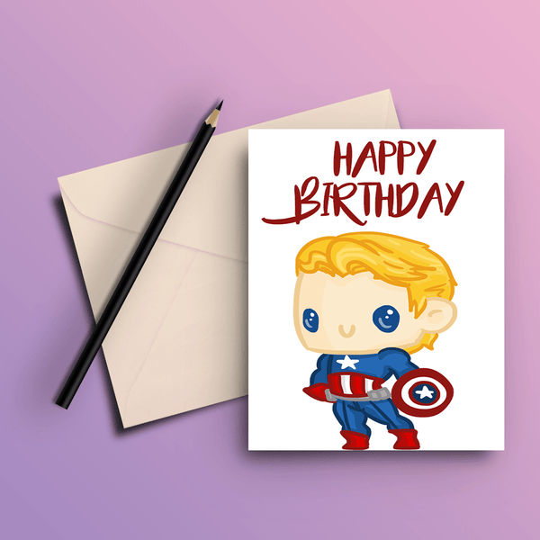 Captain America Card - ThePeppyStore