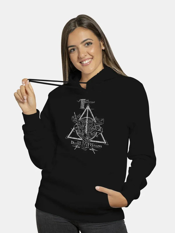The Deathly Hallows Womens Hoodie  Black Colour - ThePeppyStore