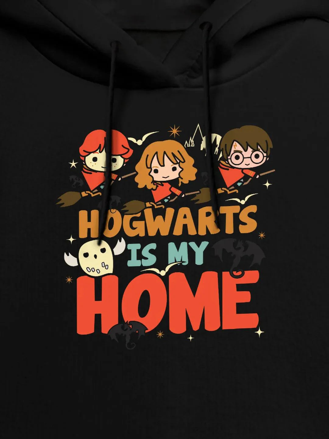 Harry and the Gang Womens Black Hoodie - ThePeppyStore