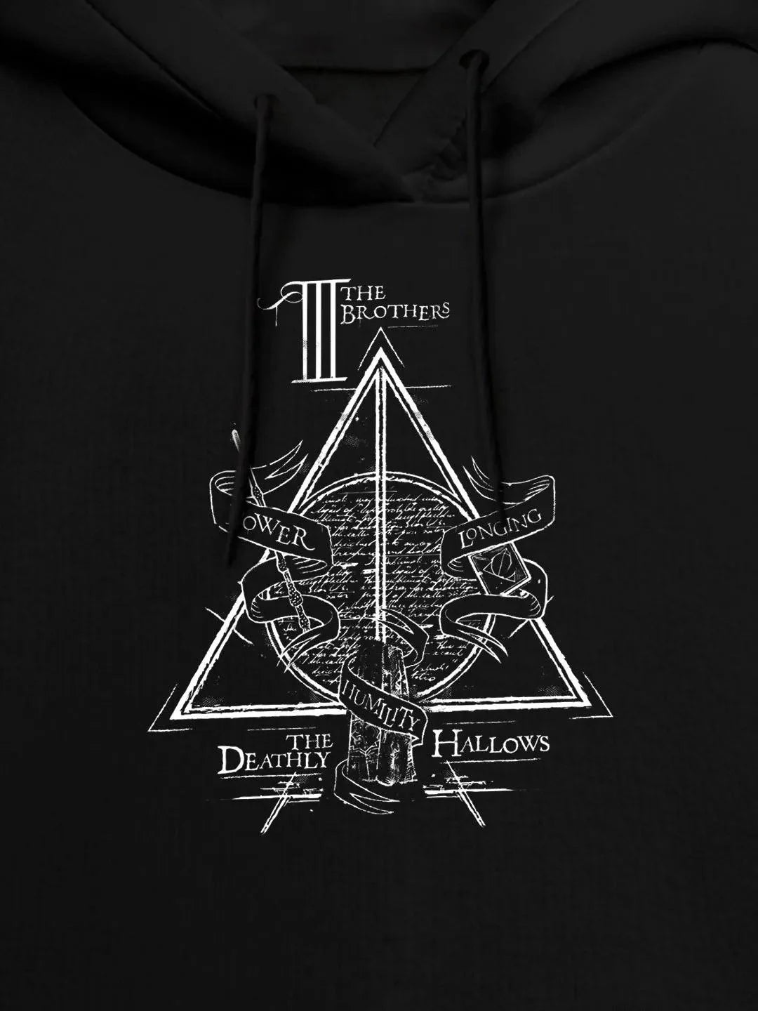 The Deathly Hallows Womens Hoodie  Black Colour - ThePeppyStore