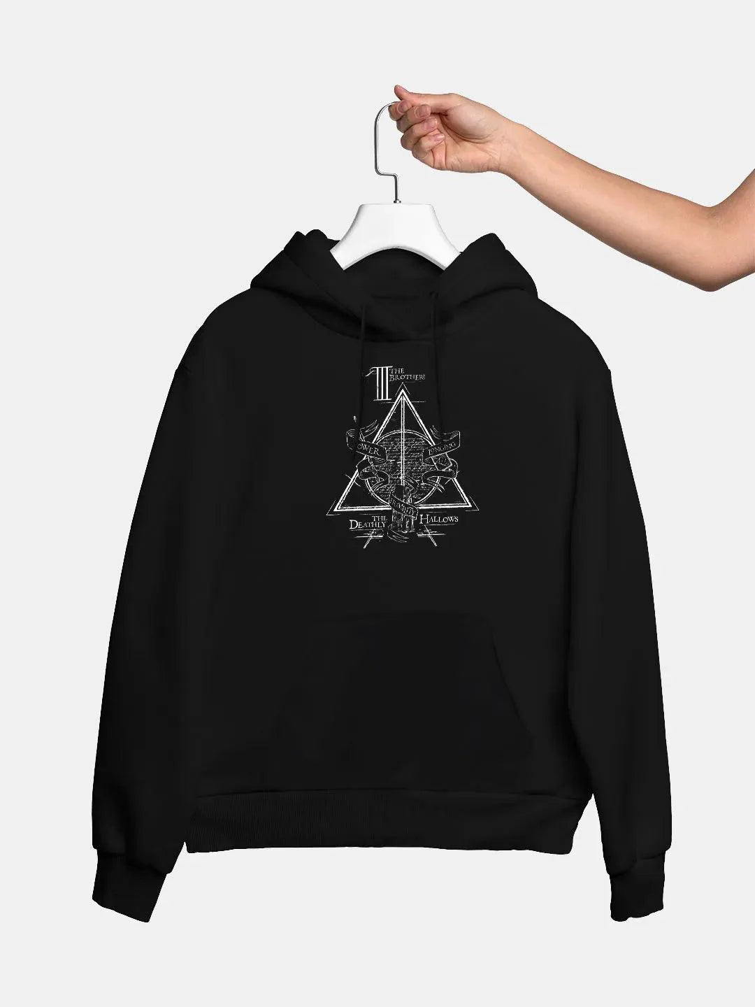 The Deathly Hallows Womens Hoodie  Black Colour - ThePeppyStore