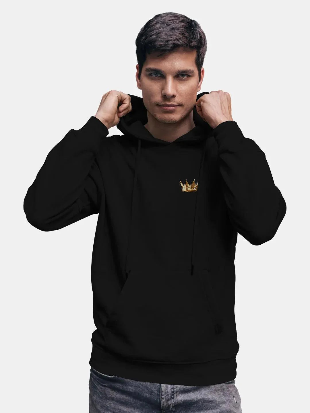 Shehzada Crown Mens Black Hoodie - ThePeppyStore