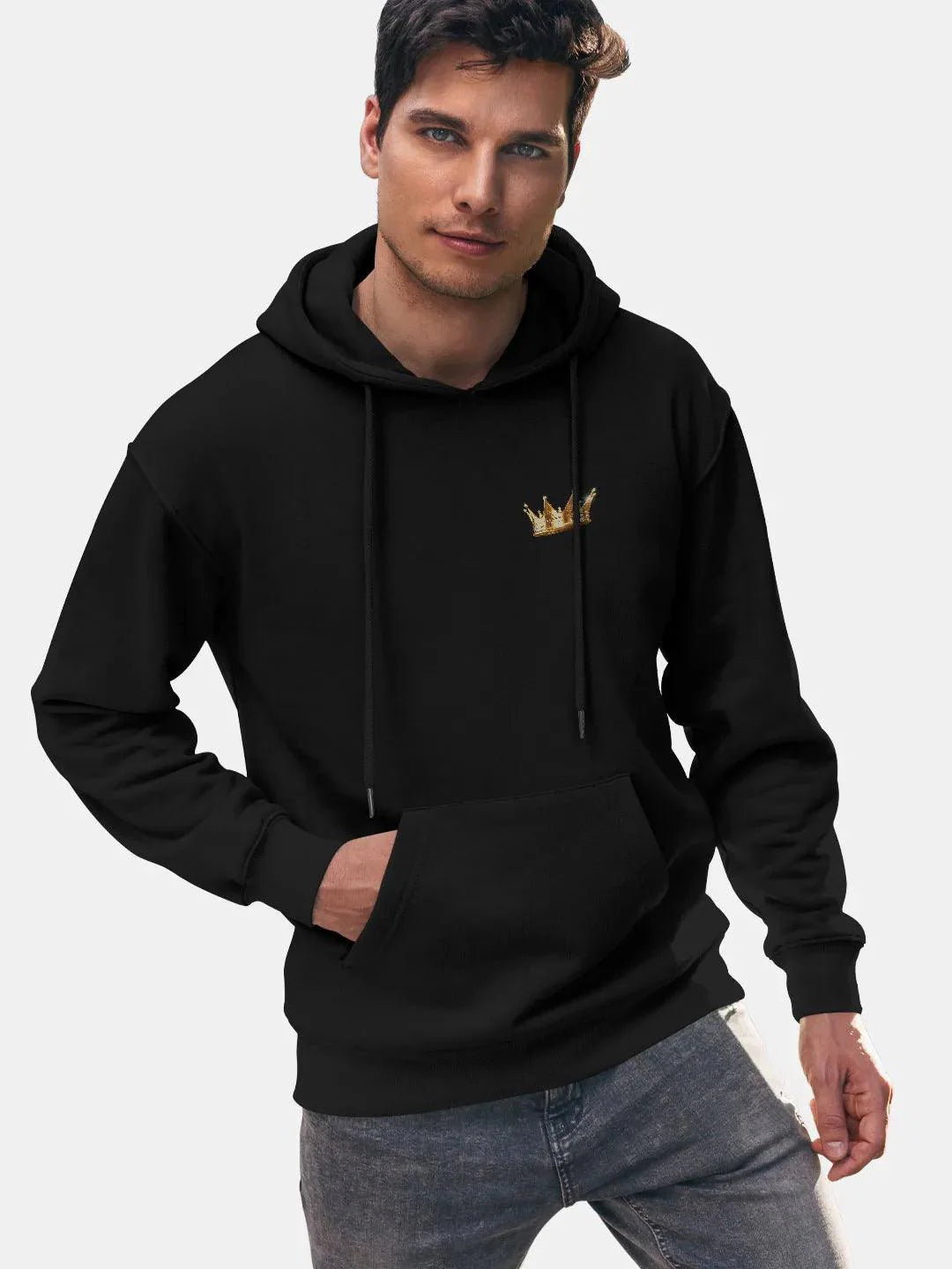 Shehzada Crown Mens Black Hoodie - ThePeppyStore