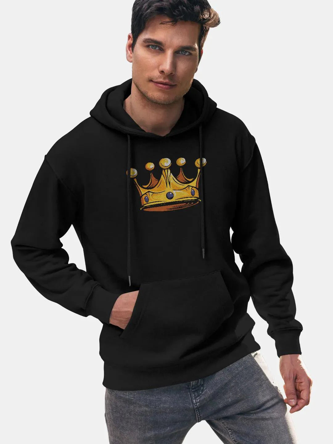 Shehzada Crown Black Mens Hoodie - ThePeppyStore