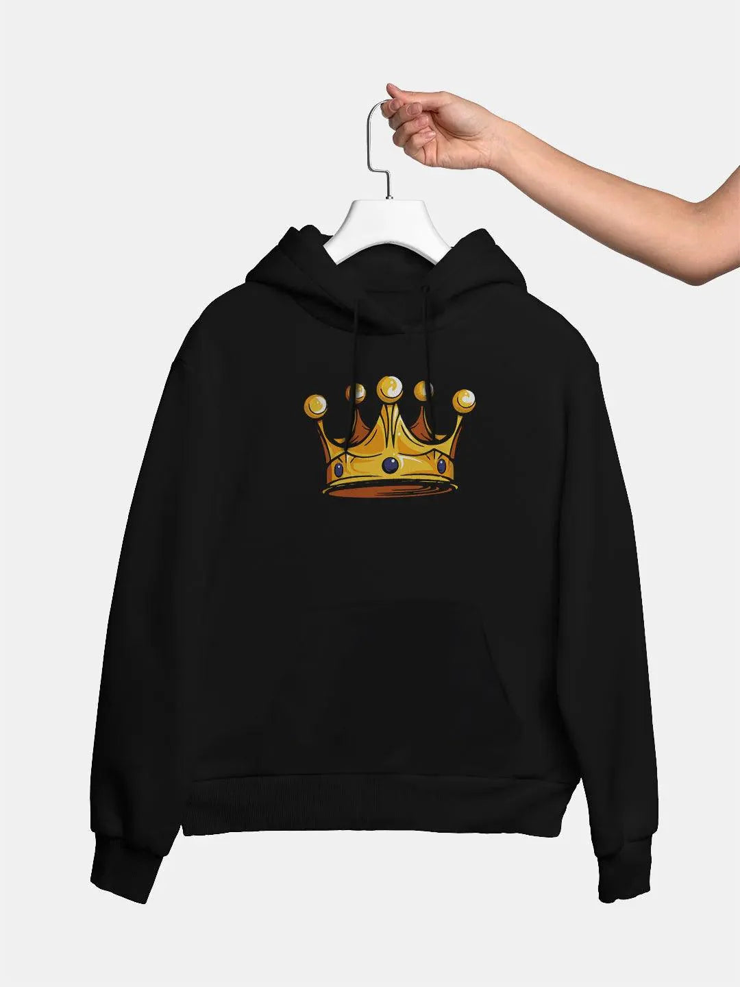 Shehzada Crown Black Mens Hoodie - ThePeppyStore