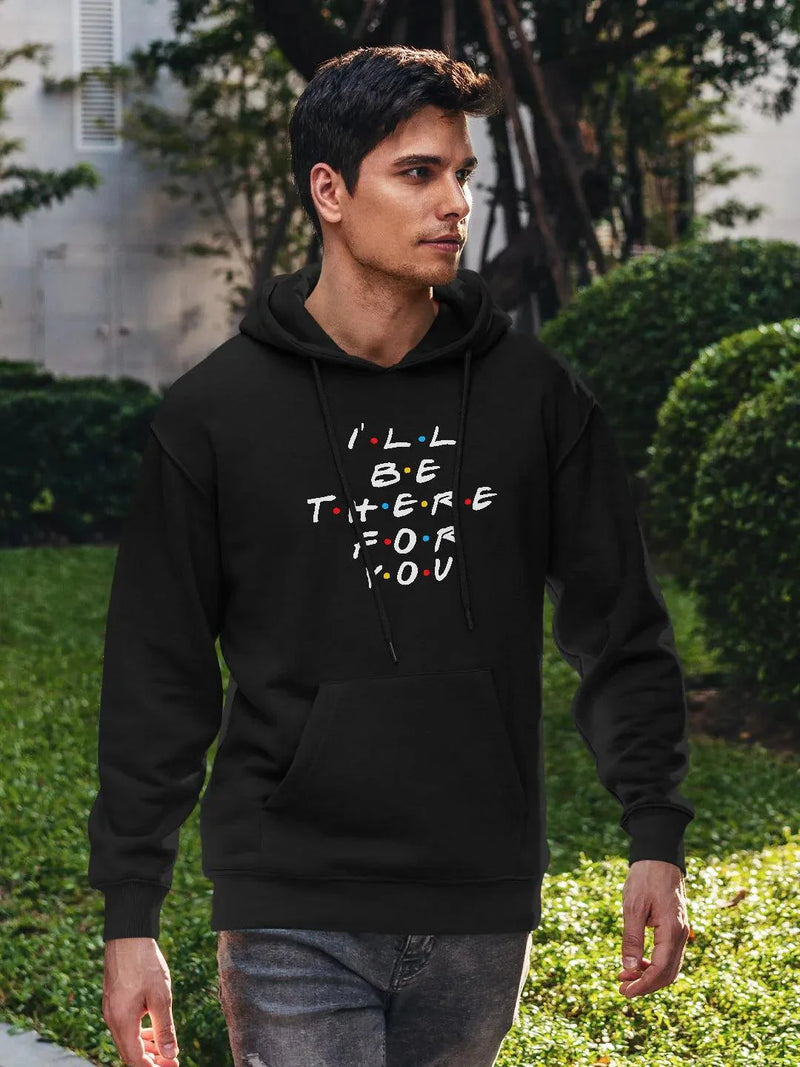 Friends I ll Be there For You Mens Hoodie Black Colour No Cod