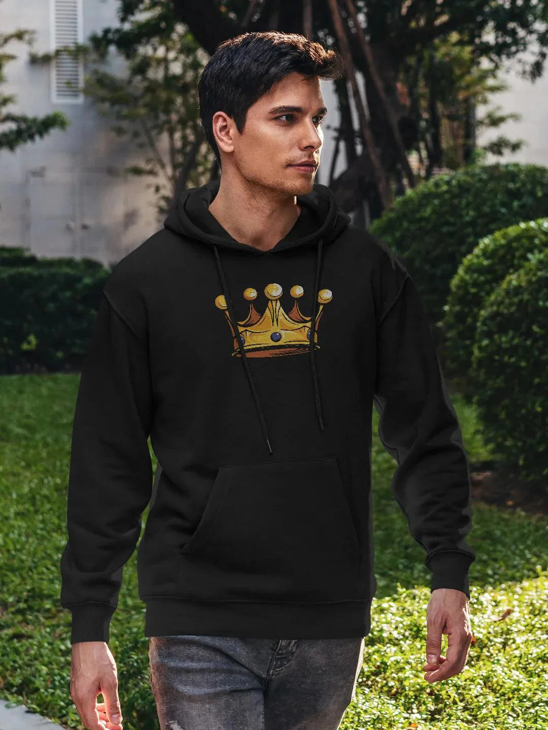 Shehzada Crown Black Mens Hoodie - ThePeppyStore