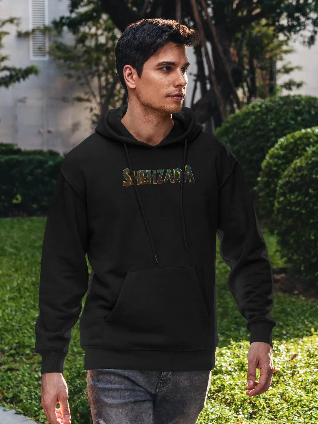 Shehzada Primary Logo Black Mens Hoodies - ThePeppyStore