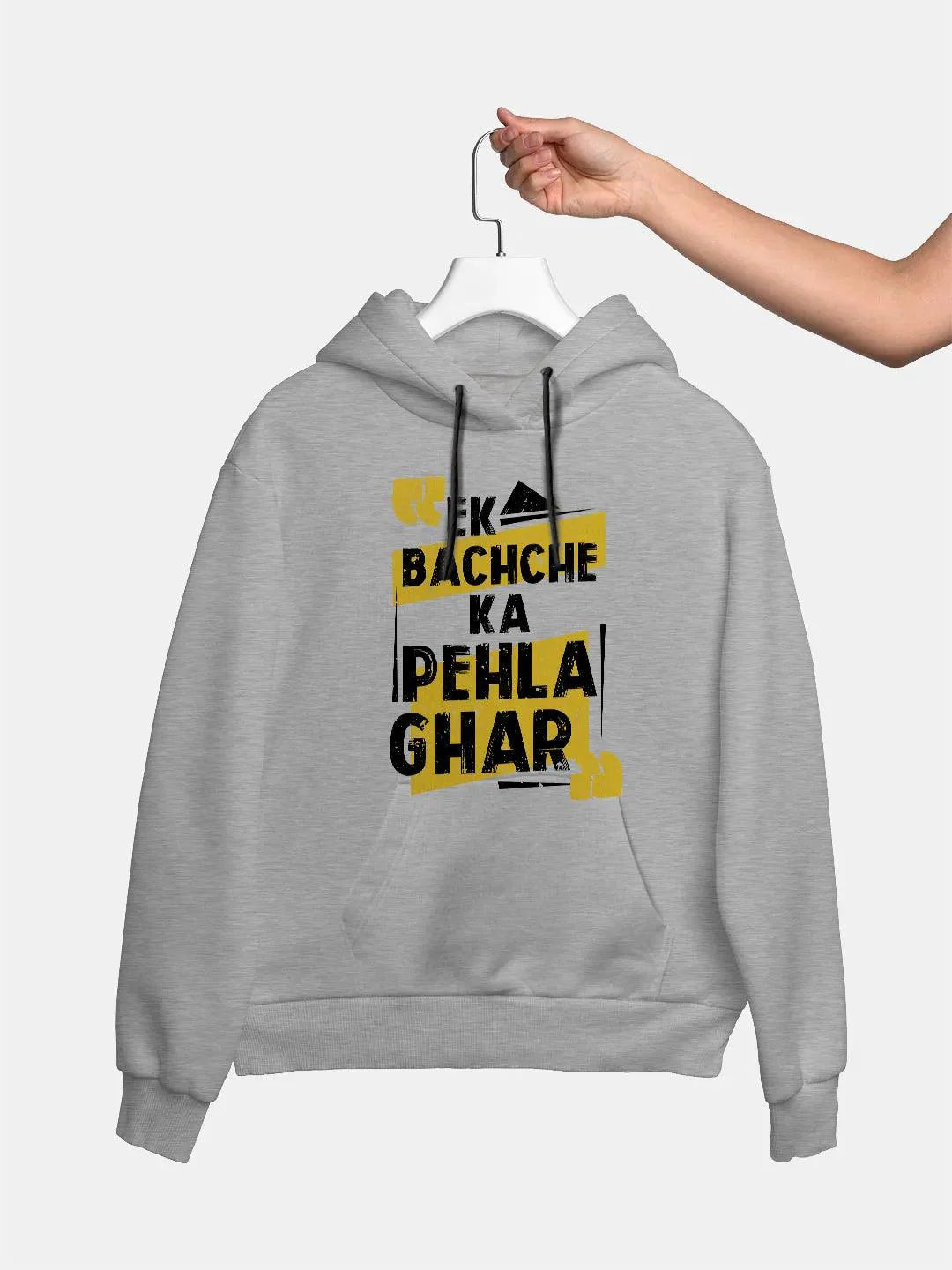 Shehzada Pehla Ghar - Grey Mens Hoodie - ThePeppyStore