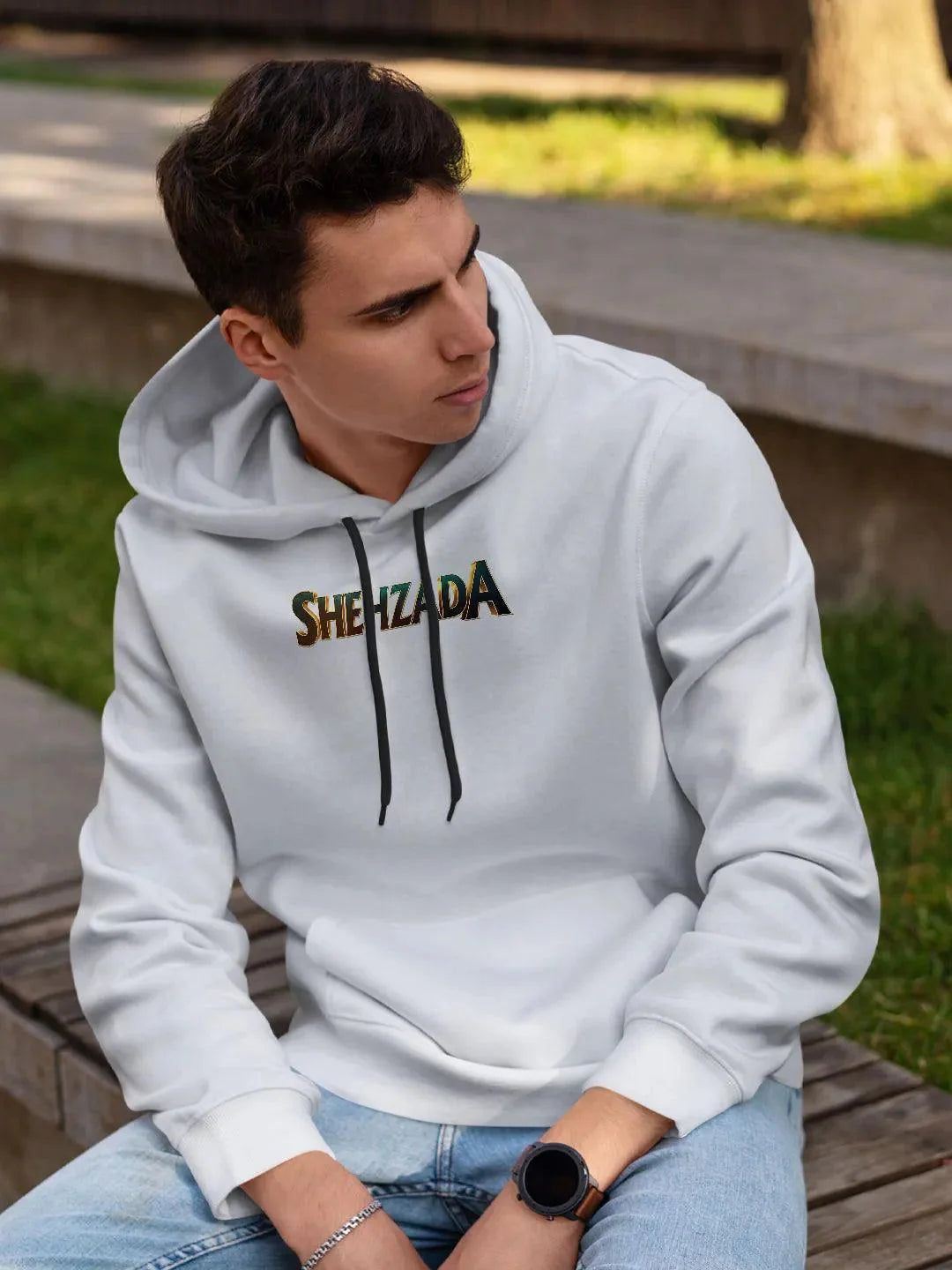 Shehzada Grey Mens Hoodie - ThePeppyStore