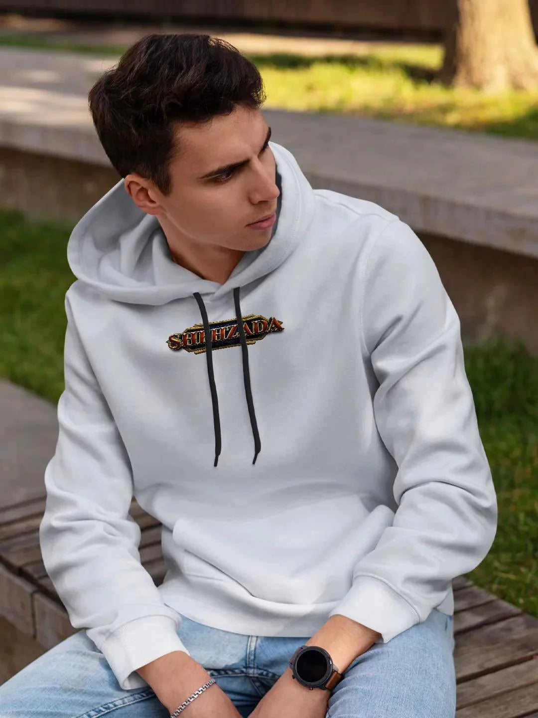 Shehzada Royal Grey Mens Hoodie - ThePeppyStore