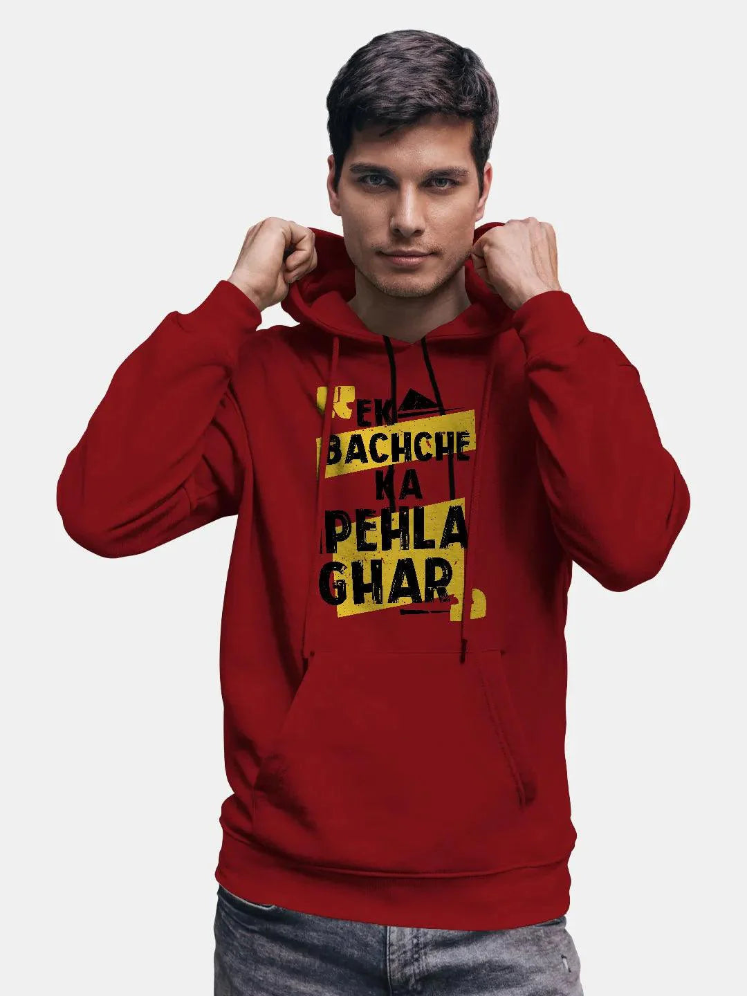 Shehzada Pehla Ghar - Red Mens Hoodie - ThePeppyStore