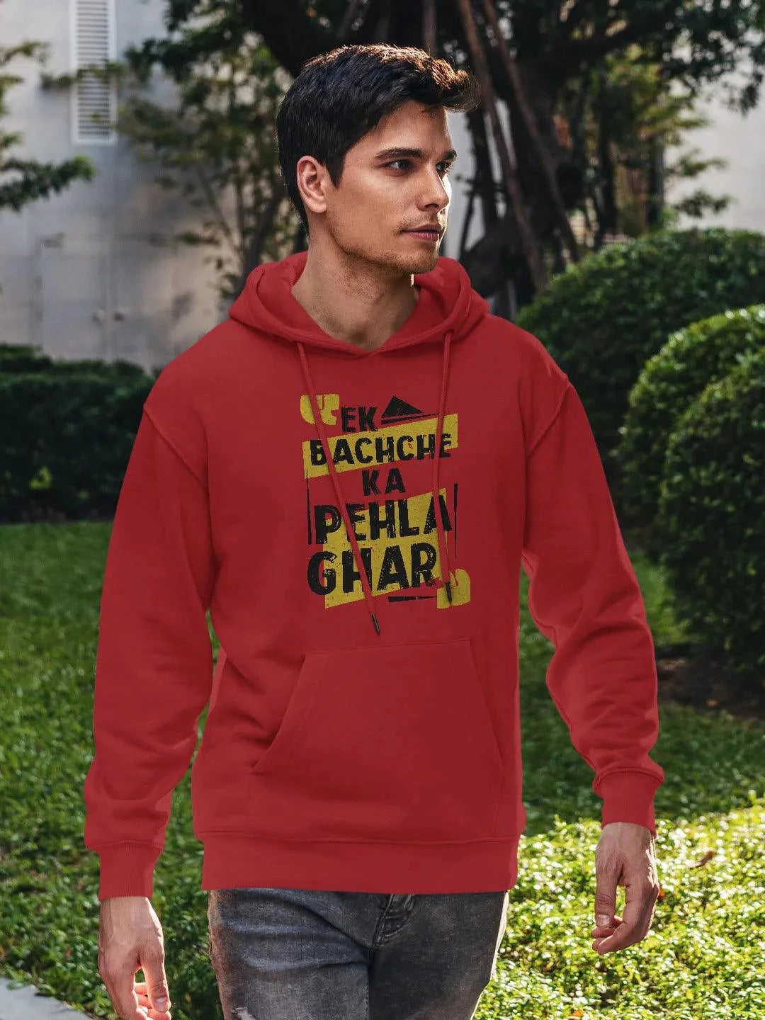 Shehzada Pehla Ghar - Red Mens Hoodie - ThePeppyStore