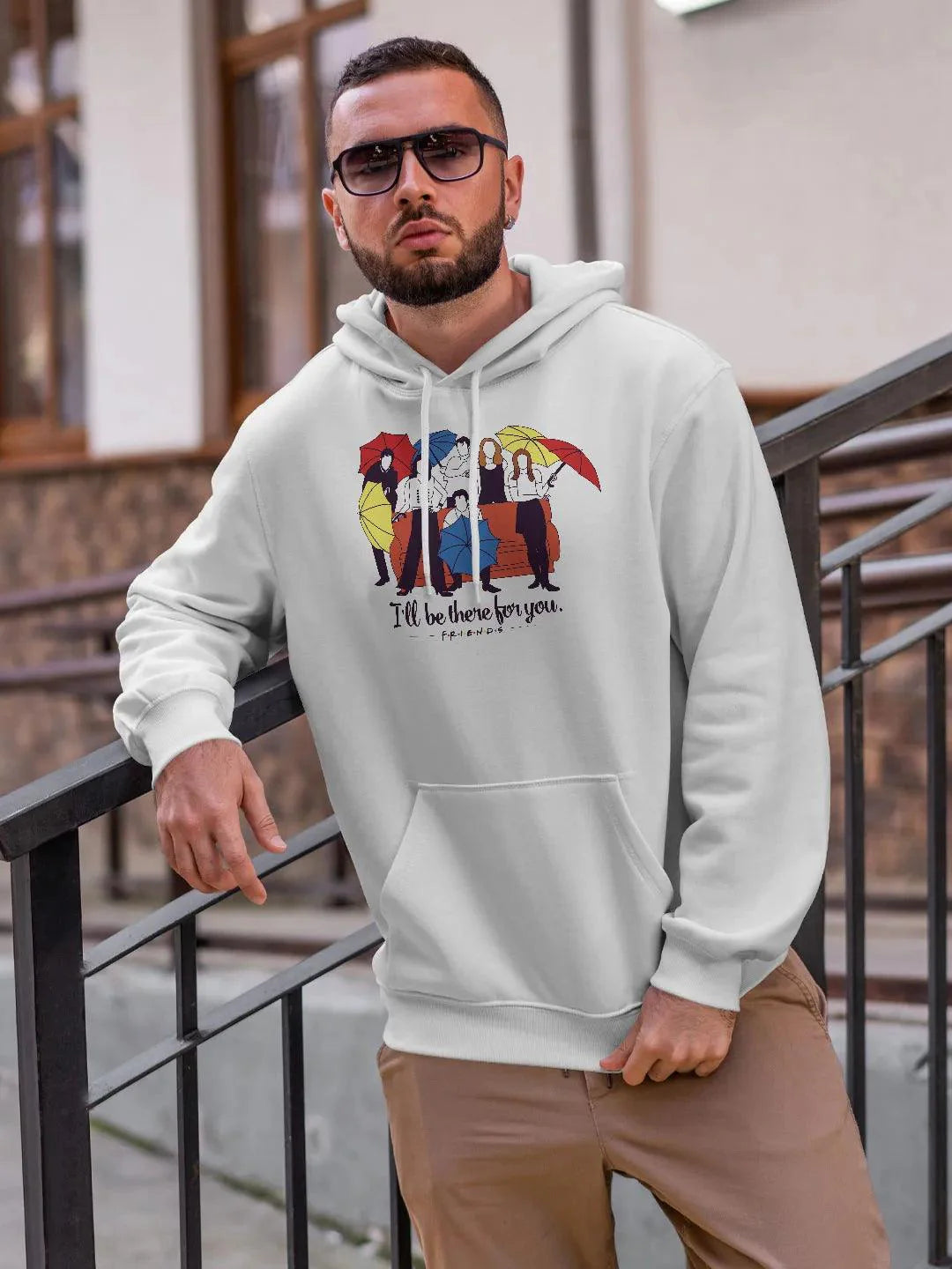 Friends I ll Be there For You Mens Hoodie White Colour No Cod All