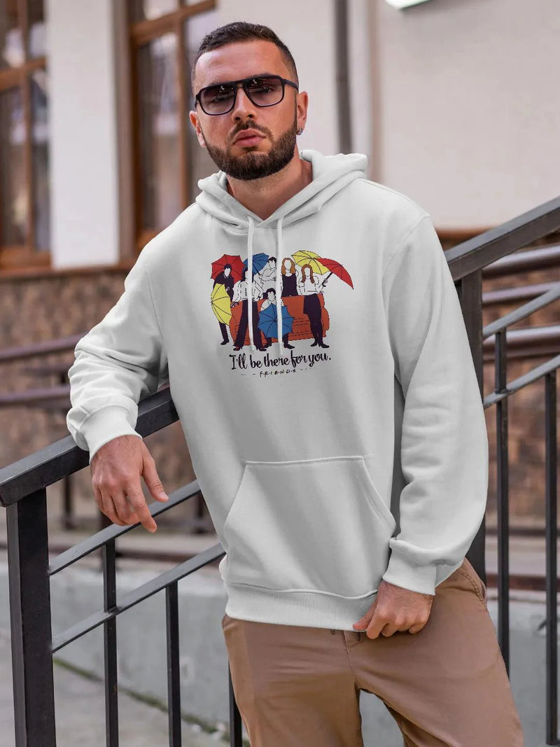 Friends - I'll Be there For You =  Mens Hoodie White Colour - ThePeppyStore