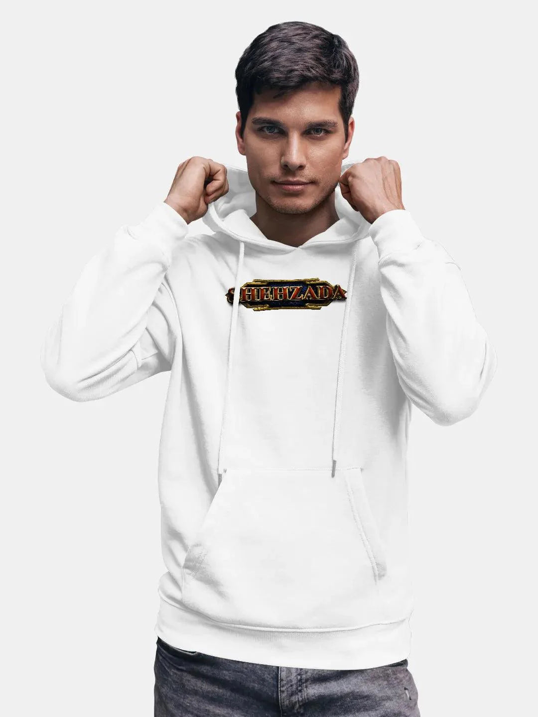 Shehzada Royal White Mens Hoodie - ThePeppyStore