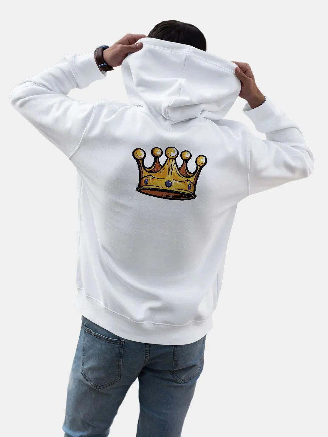 Shehzada Primary Logo White Mens Hoodie - ThePeppyStore