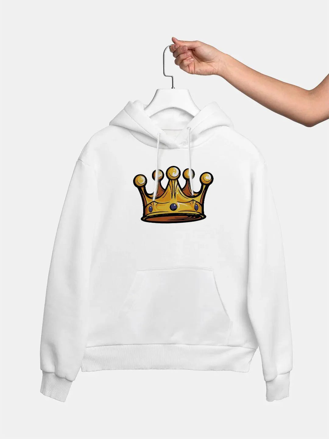 Shehzada Crown White Mens Hoodie - ThePeppyStore