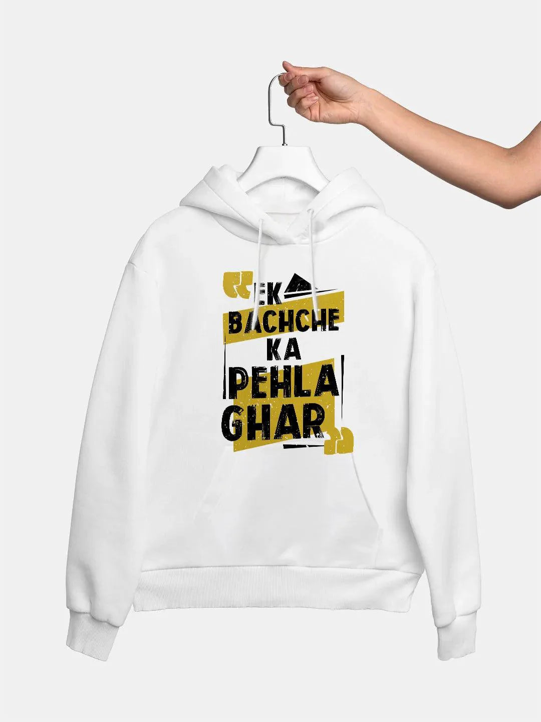 Shehzada Pehla Ghar - White Mens Hoodie - ThePeppyStore