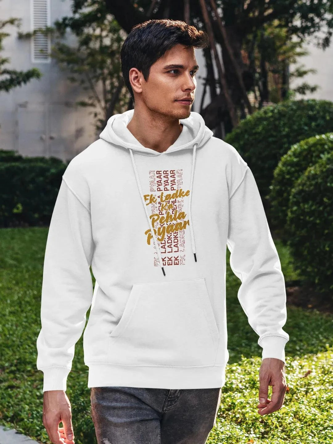 Shehzada Pehla Pyaar White Mens Hoodie - ThePeppyStore